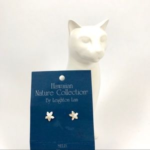 ***SOLD*** Hawaii Sterling Silver PlumeriaEarrings